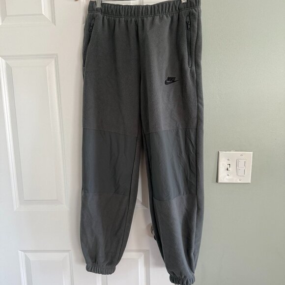 Nike Gray Fleece Standard Fit Taper Leg Regular Length - Picture 1 of 5